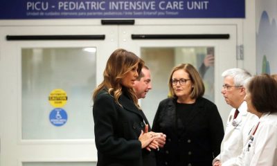 Melania Trump First lady visits Boston hospital with cuddling program for babies born on drugs