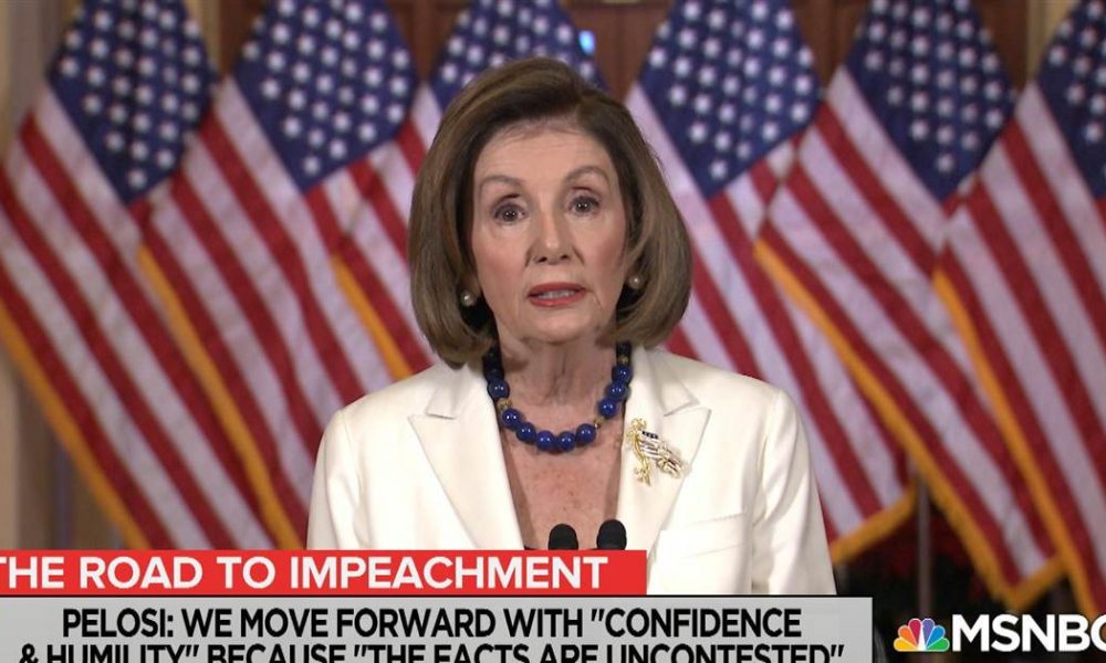 Donald Trump Pelosi announces articles of impeachment, Trump attacks and calls her ‘unhinged’