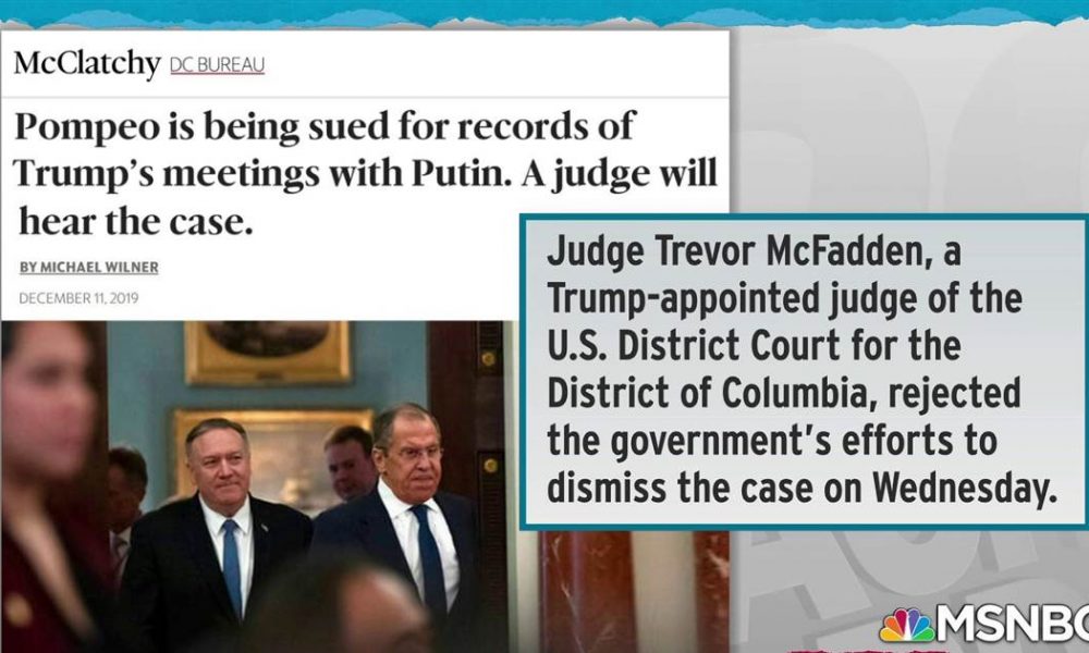 Donald Trump Judge allows lawsuit seeking Trump-Putin call records