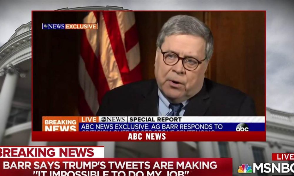 Donald Trump Barr takes swipe at Trump, says tweets are making it ‘impossible to do my job’